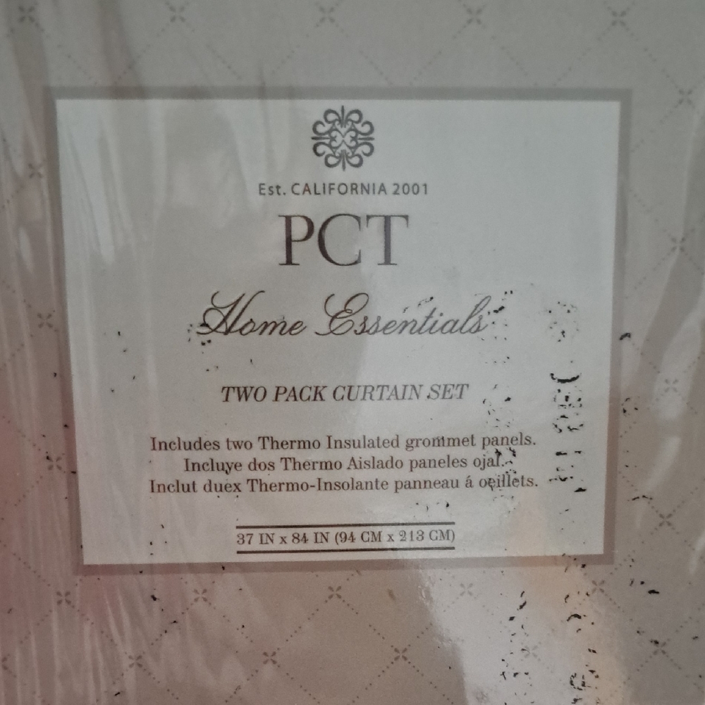 PCT Home Essentials Two Pack Curtain Set Taupe 37 Inch By 84 Inch